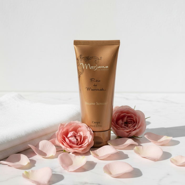 Crema corporal hidratante con aceite de argán y neroli antiestrias Morjana